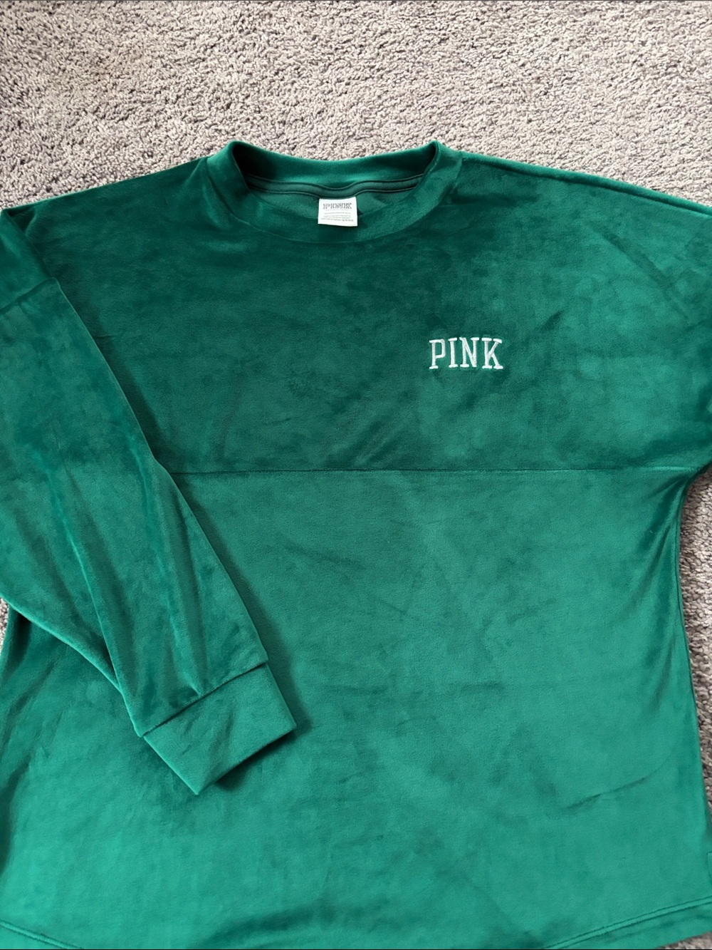 PINK Victoria's Secret Crewneck Sweatshirt & Leggings in Emerald Green